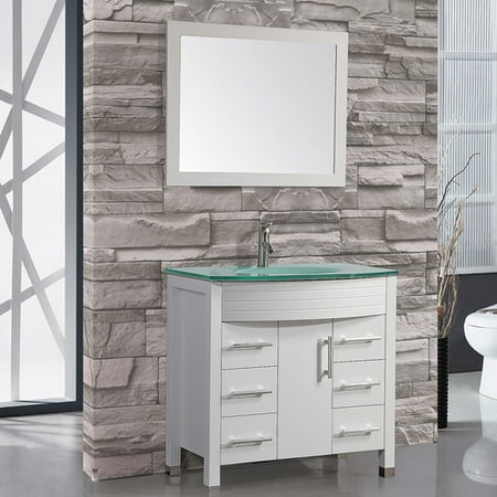 Mtd Vanities Figi 36 Single Sink Bathroom Vanity Set With Mirror Mtd Vanities Figi 36 Single Sink Bathroom Vanity Set With Mirror
