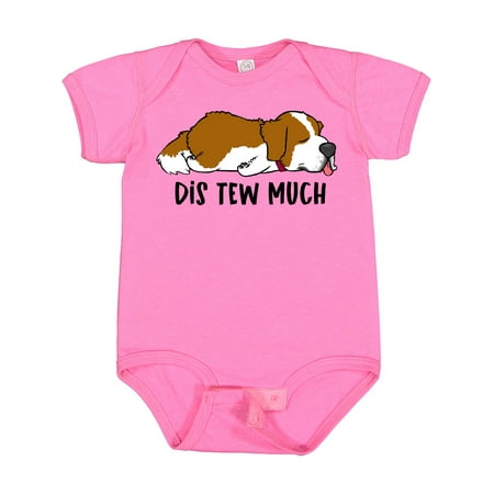 

Inktastic Napping Dis Tew Much St. Bernard Gift Baby Boy or Baby Girl Bodysuit