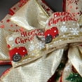 thumbnail image 4 of Christmas Tree Topper, 43" x 12" Burlap Bow with Long Streamers, Buffalo Check Tree Topper for Wreath Door Holiday Party Festival Xmas Decoration Supplies, 4 of 6