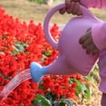 thumbnail image 4 of Regadera de plástico pequeña, ligera, bonita, para interiores y exteriores, plantas de jardín, juguete para niños, regadera con cabezal de ducha Elefante: Azul rosado, 4 of 4