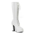 thumbnail image 2 of 5" Heel Knee Hi Boots - Wht Faux Leather, 11, 2 of 2