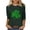 z4 Green, variant on Guluxicc Womens St. Patrick's Day Tunic Tops Casual Round Neck Long Sleeve Shirts Shamrock Clover Graphic Print Pullover Tops, 5XL