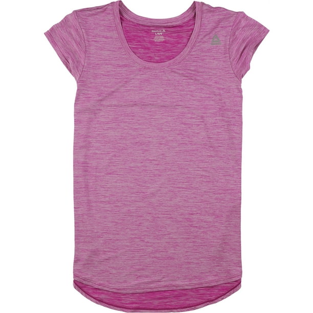 Camiseta básica Reebok Marled Jersey para mujer color rosa XS