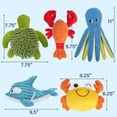 thumbnail image 3 of 5-Pack Plush Toys with Squeaks and Crinkles for Small to Medium Dog Chew Toys, 3 of 5