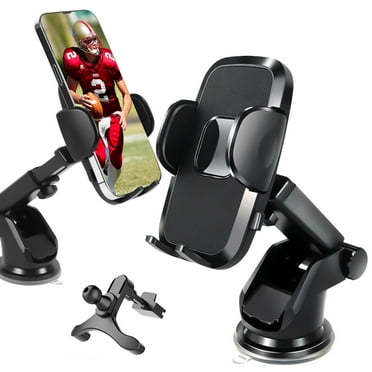 Car Phone Holder Mount, Dashboard Phone Mount for Car, Adjustable Rotating Phone Holder with Suction Cup Mount, Suction Base and Pop Up Button, Fits Phones Up To 6.5”
