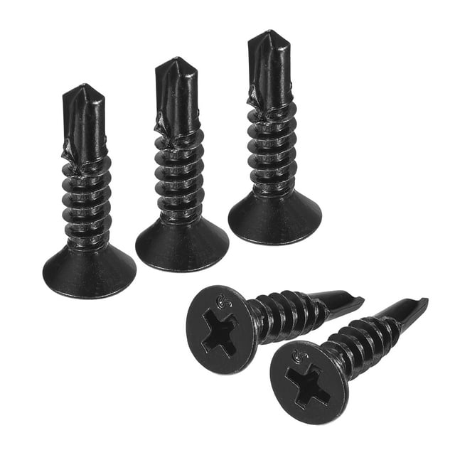 Unique Bargains 10 x 3/4 Pieds Vis en Métal, Lot de 50 Vis à Tête Plate en Acier Inoxydable 410
