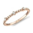 thumbnail image 1 of Bague Éternité Unique pour Femmes en Or Rose Massif 18K avec Diamant Naturel Taille Ronde Excellente de 0,10 Carat Taille 8.5, 1 of 7