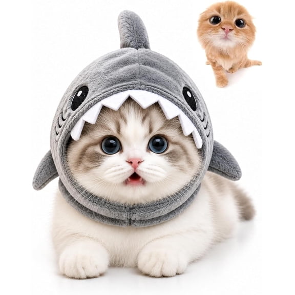Cat Dinosaur Costume,Cute Dinosaur Cat Costume for Halloween Party (Shark)