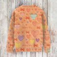 thumbnail image 4 of Dwralegc Womens Valentine Sweaters Heart Print Casual Sweaters Long Sleeve Crew Neck Cute Valentine Plus Size Pullover Sweatershirt Saffron XL, 4 of 4