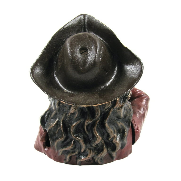 Vintage Cast Iron Mechanical Pirate Hat Coin Piggy Bank Antique Nautical Decor Vintage Cast Iron Mechanical Pirate Hat Coin Piggy Bank Antique Nautical Decor