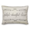 thumbnail image 2 of Creative Products Grateful Thankful Blessed 20 x 14 Spun Poly Pillow, 2 of 3