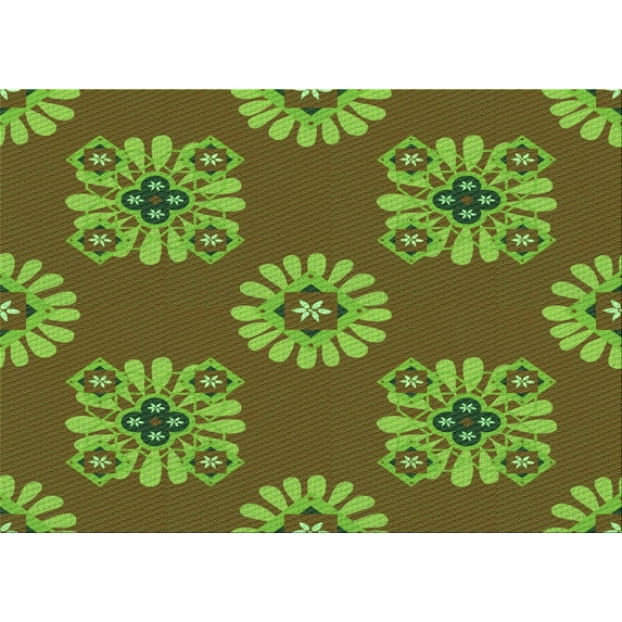 Ahgly Company Machine Washable Indoor Rectangle Transitional Dark Bronze Brown Area Rugs, 7' x 9'