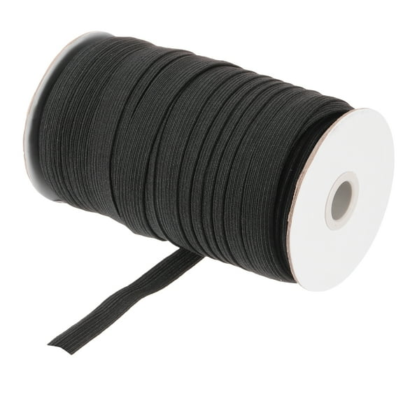 Uxcell Elastic Sewing Bands 5/8 Inch Wide 50 Yards Black Knit High Elasticity