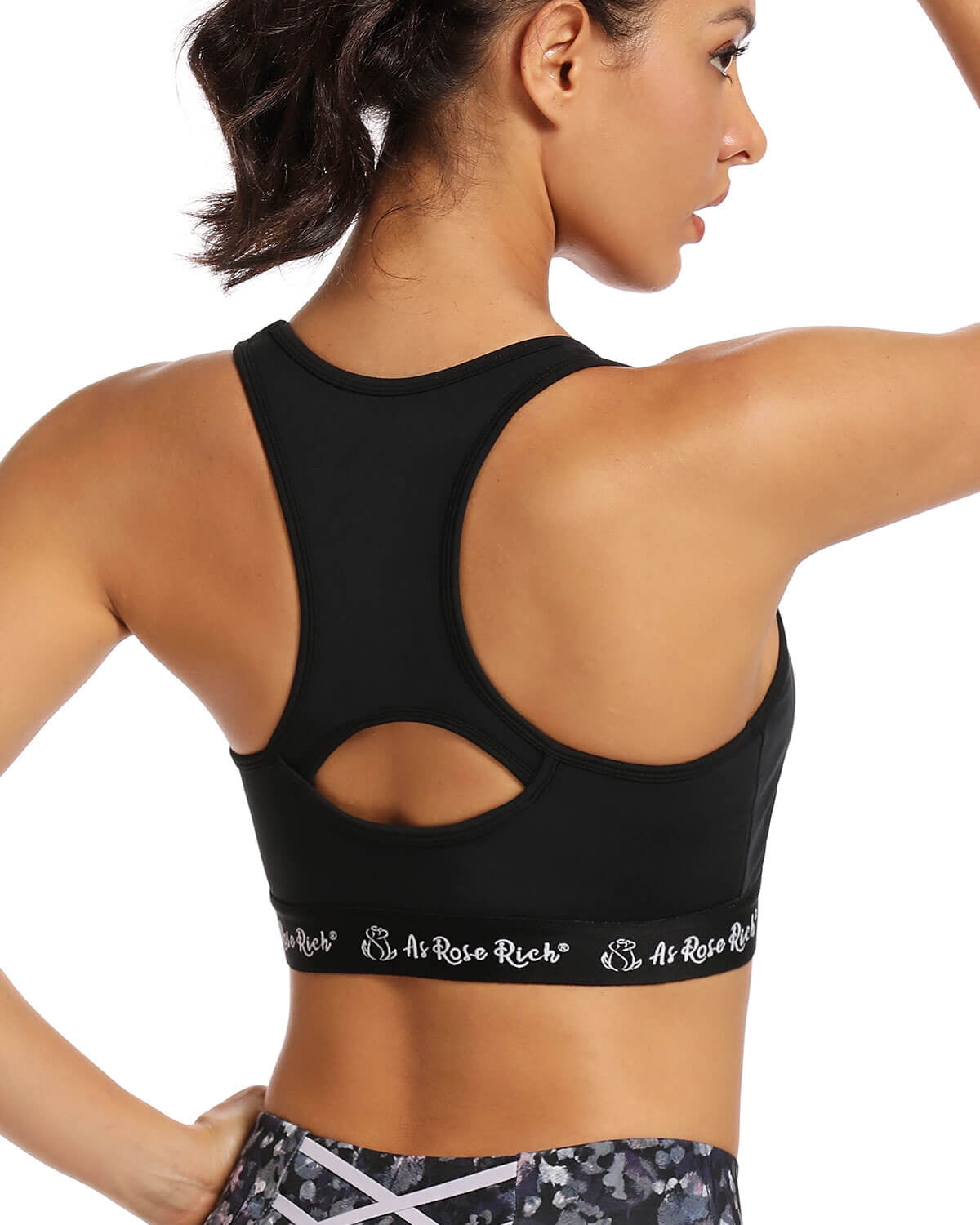 Dance Support Medium Support Sports Bras for Women Comfort for Gym Yoga AS ROSE RICH Sports Bra 