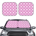 thumbnail image 2 of Yiaed Purple And White Polka Dot Print Car Front Windshield Sun Shade,Foldable Anti-UV Car Sunshade for Front Window for Most Vehicles-Medium, 2 of 5