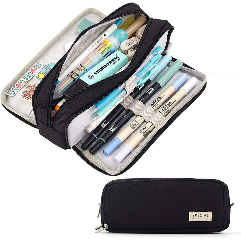 Clear Pen Pencil Case Pouch Big Capacity Pencil Case Bag Storage Bag Holder  Transparent PVC Pen Bag Pencil Pouch for Office & School Supplies, Travel  Cosmetic Makeup Bag, White 