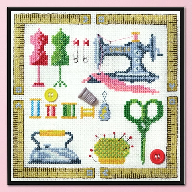 MAMUNU Kit De Práctica De Punto De Bordado, Paquete De 4 Kits De Bordado Para Principiantes Con