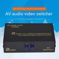thumbnail image 2 of 2 Port Av Rca Switch 2 In 1 Out Composite Video L/r Switcher Selector Box For Dvd Player Snes N64 For Ps2/3 Gam, 2 of 5