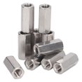 thumbnail image 3 of Hex Coupling Nuts, Compact 10PCS M8 Thread Coupling Nut 304 Stainless Steel  For  Studs Machine Screws, 3 of 8