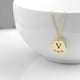 thumbnail image 3 of DIY Tiny Gold Initial Necklace Oro Plata Letra Collar Iniciales Nombre Colgante Joyería de moda Fabricación de acero inoxidable Placa de identificación personalizada para mujeres Mamá Regalo Gargantil, 3 of 3