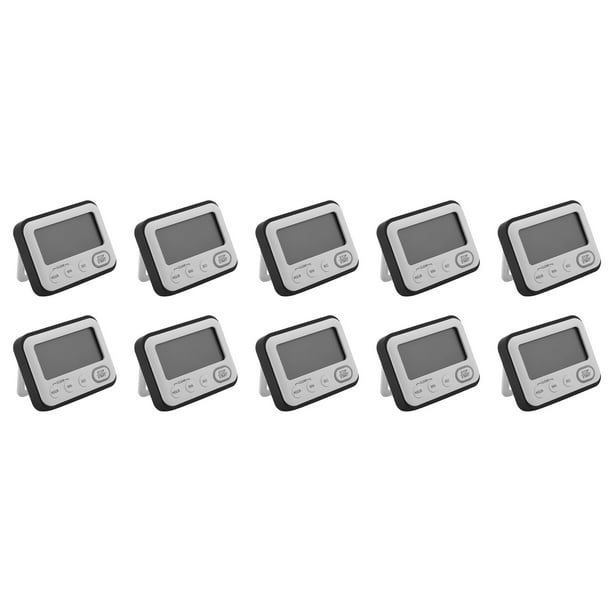 10X Cocina Temporizador de Cuenta Atrás Digital: El Contador Niños Grandes LCD Sencilla Clip Magnético