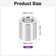 thumbnail image 2 of Uxcell 6 Pack Aluminum Spacer, 5/16" OD x 3/16" ID x 11/32" Length Unthreaded Screw Standoff Bushing, Plain Finish Round Metal Spacer for Screws, Bolts and Rods, Silver Tone, 2 of 6
