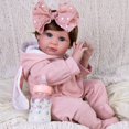 thumbnail image 3 of Muñeca Reborn Aori realista para niña, 50 cm, con extremidades articuladas, 3 of 8