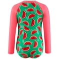 thumbnail image 4 of adviicd Girl Swimsuit Girls Long Sleeve Rashguard Swimsuit UV Protection One-Piece Swimwear Bathing Suit (Green,8-9 Years), 4 of 9