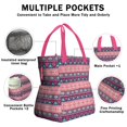 thumbnail image 3 of Boho Bohemia Geometric Line Art Drawstring Lunch Bag Women - Drawstring Lunch Bag Insulated for Work Office - Stain-Resistant Large Lunchbags for Women with Multi-Pockets, 3 of 6