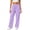 Purple, variant on Annhoo Women Straight Leg Pants Elastic High Waist Seamed Panel Loose Trousers with Pockets Outdoor Athletic Pant