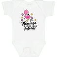 thumbnail image 3 of Inktastic Be a Flamingo in a Flock of Pigeons with Flowers Girls Baby Bodysuit, 3 of 5