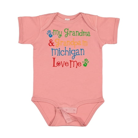 

Inktastic Michigan Grandma Loves Me Gift Baby Boy or Baby Girl Bodysuit