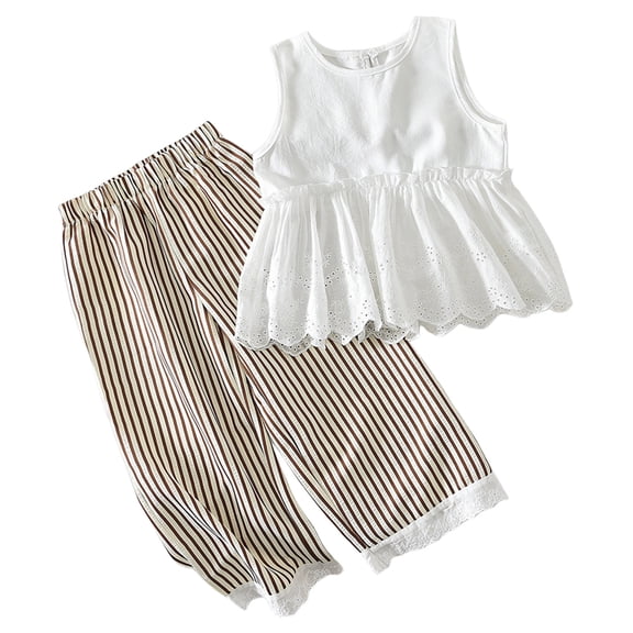 GXWEA Girls Outfits 2T Girls Clothes Toddler Girl Clothes Baby Girl Summer Outfits Sleeveless Shirts Tops Shorts Set For Girl Clothing