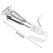 Eolstice Manual Hand Crank Egg Beater, Stainless Steel Whisk Mixing Tool, Kitchen Baking Cooking Essential for Cream Eggs
