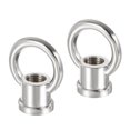 thumbnail image 1 of Unique Bargains 15kg Load 29x35mm M10 Thread Ring Shape Female Loop Eye Nut Silver Tone 2 Pack, 1 of 5