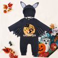 thumbnail image 2 of GCETTIC Infant Boys Girls Halloween Romper Jumpsuit Cotton Baby Clothes Solid Color Baby Crawling Suit Long Jumpsuit Newborn Pajamas Orange 6-12 Months, 2 of 9