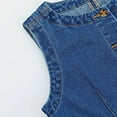 thumbnail image 4 of Niaviben Denim Vest jean vest top for women Denim Waistcoat Women's Tops Summer 2025 Denim Vest Jacket womens vest top trendy womens vest Blue 1 L, 4 of 8
