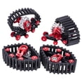 thumbnail image 3 of HILABEE 4 Pcs 1/24 RC Crawler Roue de Piste de Neige Pneus Attachement Remplacement pour SCX24 Rouge, 3 of 9