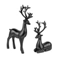 thumbnail image 4 of 2 figuras de alce de resina, una sentada y otra de pie. Estatua de ciervo, recuerdo artesanal, regalo. Escultura de para centro de mesa en, 4 of 9