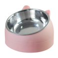 thumbnail image 1 of Pet Food Water Bowl Stainless Steel Detachable Prevent Slip Cartoon Shape Dog Cat Feeding BowlPink Cat Shape, 1 of 1