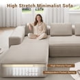 thumbnail image 3 of Indecor Home 105" Modular Sectional Sofa Couch, Upholstered 2-Piece Corduroy Sofa L-Shape Deep Seat Sofa Cloud Couch Chaise, Modern Minimalist Sleeper Sofa Set for Living Room, Office, Gray, 3 of 10