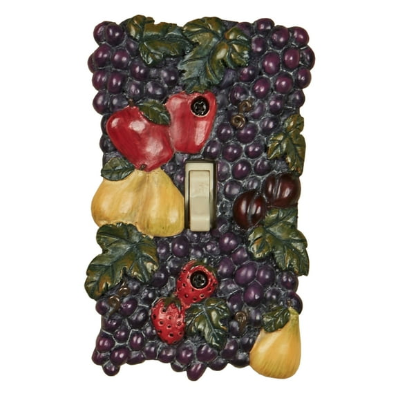 Tuscan Grape Strawberry Apple Pear Fruit Kitchen Dining Room Single Switchplate 1 Toggle Light Switch Cover Single Switchplate