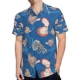 thumbnail image 4 of High Quality Hawaiian Shirts for Men Short Sleeve Aloha Beach Shirt Floral Summer Casual Button Down Shirts Blouses XN26NL, 4 of 7