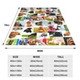 thumbnail image 3 of Salouo Collage of pretty dogs Print Bed Blankets, Flannel Blanket Comfortable Air Conditioning Blanket Lightweight Blanket for Sofa Bed Travel & Couch-80"x60", 3 of 7