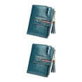 thumbnail image 1 of Qarigey Cartera de cuero con borla, monedero plegable para compras, tarjetero, bolsa de transporte, billetera, regalo de cumpleaños Type3 NO3, 1 of 6
