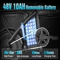 thumbnail image 3 of AZHAR 750W Foldable Electric Bike for Adults, 48V 10Ah 20 mph Removable Battery, 14" Ebike, Electric Mini Bike, 30 Miles Range, Class 2, UL 2849, 3 of 9