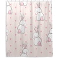 thumbnail image 2 of FREEAMG Easter Bunny Shower Curtain, Waterproof Fabric Shower Curtains with 12 Hooks for Bathroom Hotel Spa Home Decor, 60 x 72 Inch, 2 of 6