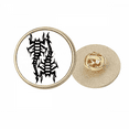 thumbnail image 1 of scorpion natural insect pai Round Metal Golden Pin Brooch Clip, 1 of 3