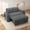 Gray, variant on 65" Chenille 3-in-1 Convertible Sofa Bed with Reclining Backrest|USB Ports|Cup Holders|Side Table|Storage Armrests