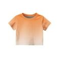 thumbnail image 4 of Lumtrix Crop Tops for Teen Girls Cute Short Sleeve Gradient Summer T Shirt Crewneck Fashion Shirts Tee Orange 140, 4 of 5